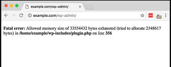 Memory Exhausted Error WordPress