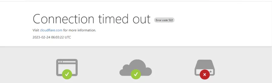 Connection Timed Out